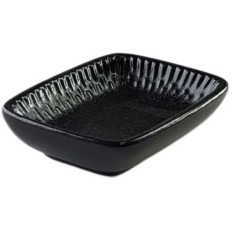 CUENCO DE CER脕MICA PARA SALSAS DIP 8 CM ELEGANTE NEGRO OMBRES NEGRO (1/4)