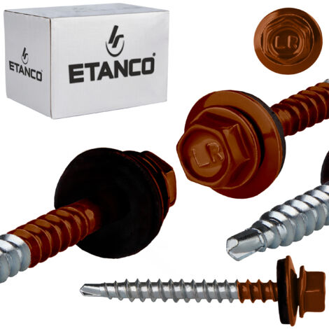 Tornillos de agricultor GTF2 Z14 4,8x50 mm RAL 8004 (1/5)