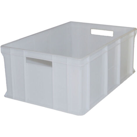 Contenedor de plástico blanco de 600 x 400 x 240 mm