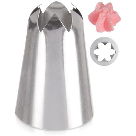 Boquilla de acero para decorar pasteles con forma de flor. (1/5)