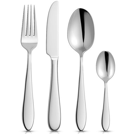 JUEGO DE CUBIERTOS DE ACERO PARA 6 PERSONAS, CUBIERTOS DE COCINA, 24 PIEZAS (1/5)