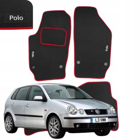 Alfombrillas de terciopelo para limpiaparabrisas de coche VW Polo IV 2001-2009 HAFT R