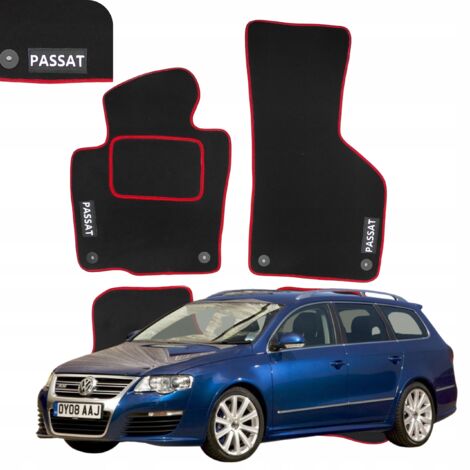 Alfombrillas de terciopelo para VW Passat B6 2005-2010, limpiaparabrisas HAFT R