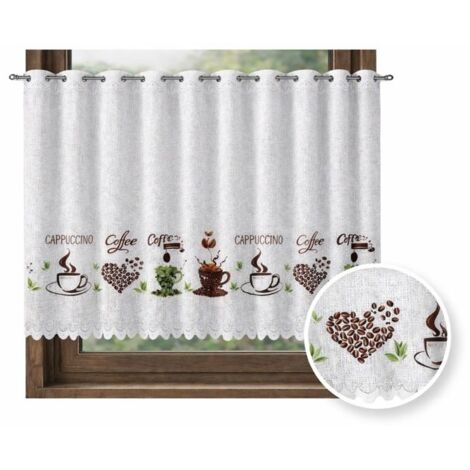 ZAZDOSTKA zazdroska cortina de cocina estampado KAWA COFFE 100x60 + dobladillo (1/5)