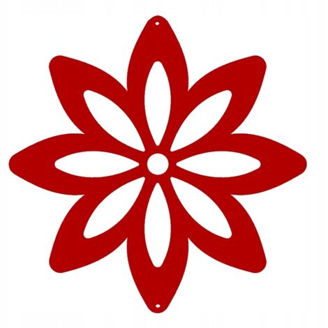 Colgante K3 FLOWER, decoración de resorte rojo perforado (1/5)