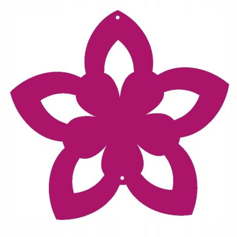 Colgante K2 FLOWER, decoración perforada de primavera rosa (1/5)