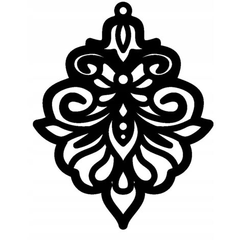 Colgante ornamental calado Z2a, fondo negro (1/2)