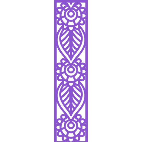 Colgante decorativo formato A4, adorno calado, morado, 21 x 90 cm (1/5)
