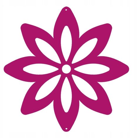 Colgante K3 FLOWER, decoración perforada de primavera rosa (1/5)