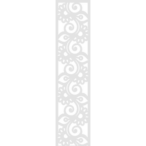 Colgante decorativo A3, ornamento calado, blanco, 21 x 90 cm (1/4)