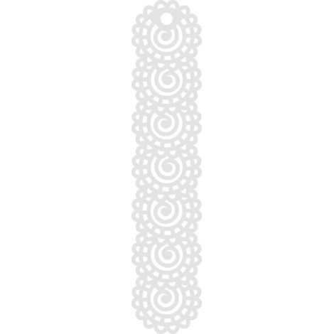 Lámpara colgante A7, diseño perforado, blanca, 18 x 90 cm (1/5)