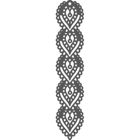 Lámpara colgante A8, diseño perforado, gris, 18 x 90 cm (1/4)