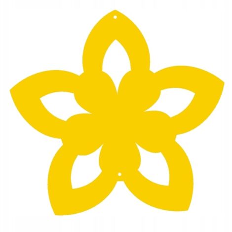 Colgante de flor K2, decoración de primavera, adorno calado amarillo. (1/5)