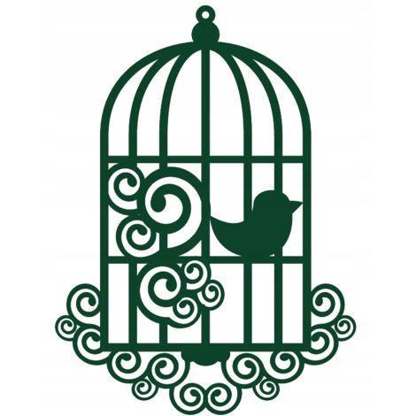 Colgante P1 Pájaro en Jaula, Adorno Calado (1/5)