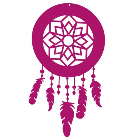 Colgante decorativo rosa con diseño de atrapasueños calado (4 £) (1/5)