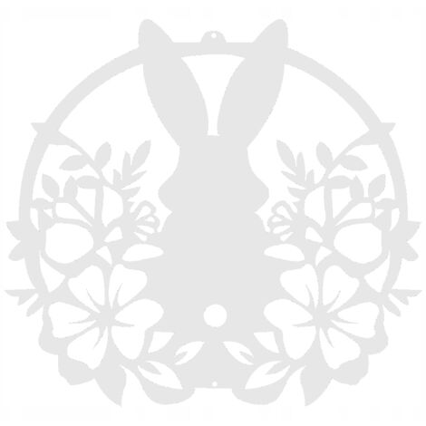 Decoración de ventana con forma de conejito de Pascua J22, decoración blanca de primavera (1/4)