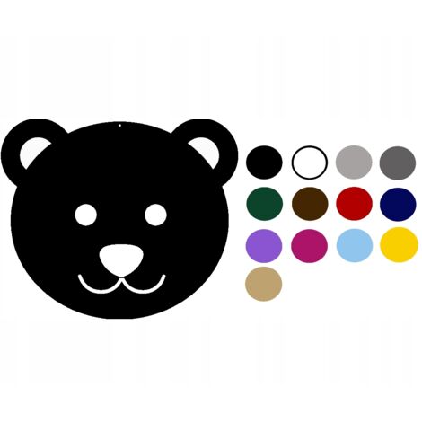 Colgante de osito de peluche, decoración calada, colores infantiles (1/5)