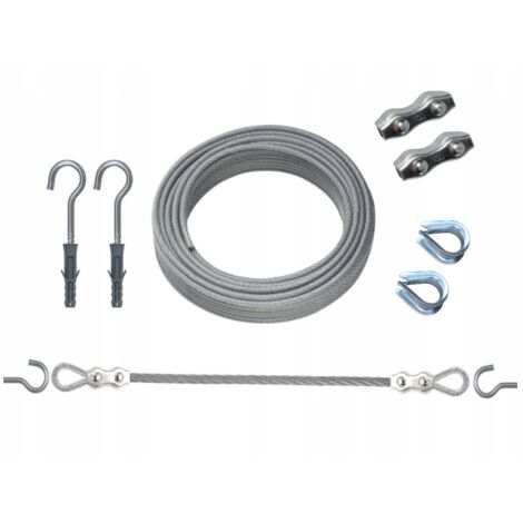 Cable de acero Z1 para toldos de jardín (paquete de 4 m)