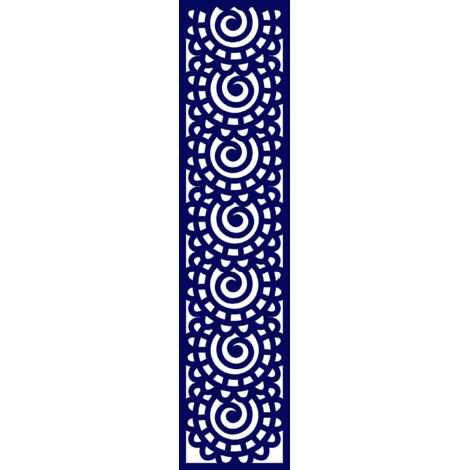 Lámpara colgante A5 con diseño calado, azul marino, 21 x 90 cm (1/5)