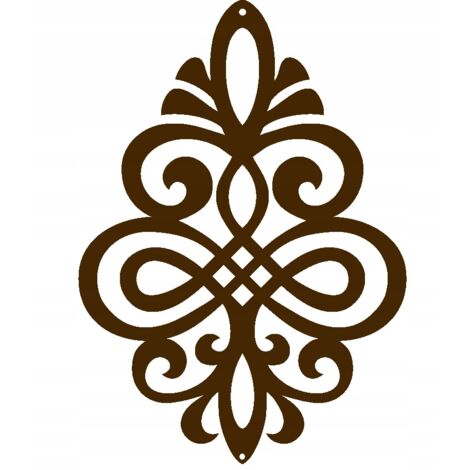 Colgante ornamental calado, modelo Z1a, fondo color bronce. (1/2)