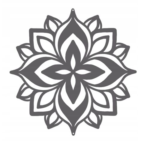 Colgante floral, decoración primaveral, adorno gris calado (1/4)