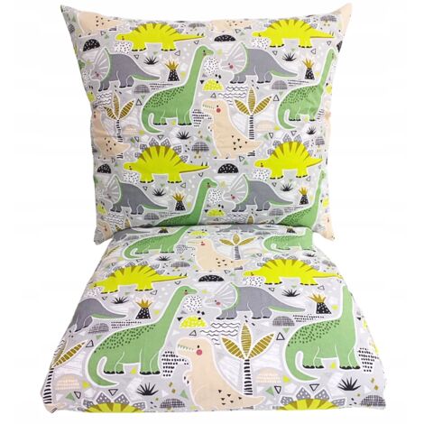 ROPA DE CAMA INFANTIL 120x160 PARA NIÑOS FABRICANTE DINOSAURIOS 100% ALGODÓN RESISTENTE (1/5)