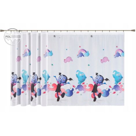 Cortina infantil de cuento de hadas de Disney Vampirina, 390 mm x 150 mm, con cinta adhesiva. (1/3)