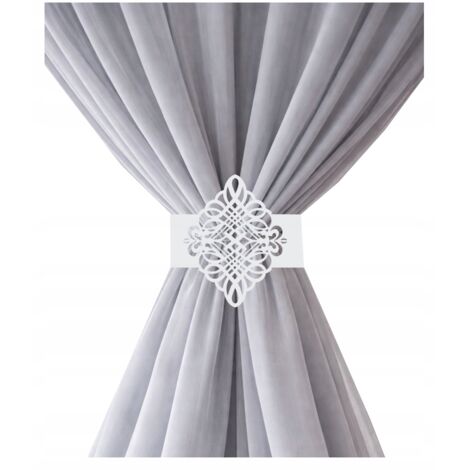 Clip decorativo para cortina calado elegante blanco Z18 (1/4)