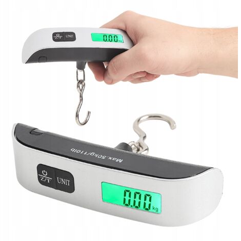 Bilancia per bagagli per compagnie aeree, pesca turistica, per pesci con amo fino a 50 kg, display LCD (1/5)