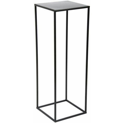 Soporte moderno para flores de color negro de 70 cm.