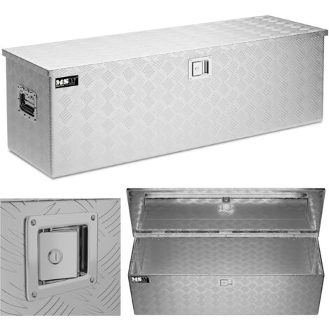 Caja de herramientas de transporte de aluminio con cerradura, 150 l, 124 x 38,5 x 38,5 cm. (1/5)