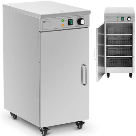 Calientaplatos, armario calefactor con ruedas, para 60 platos, diámetro 29 cm, 600 W