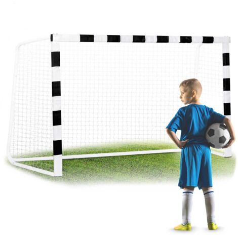 Portería de fútbol 300 x 200 x 120 cm NS-465 blanco y negro