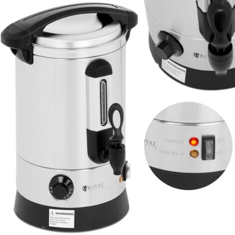 Calentador de agua de acero de doble pared 6,5L 1500 W