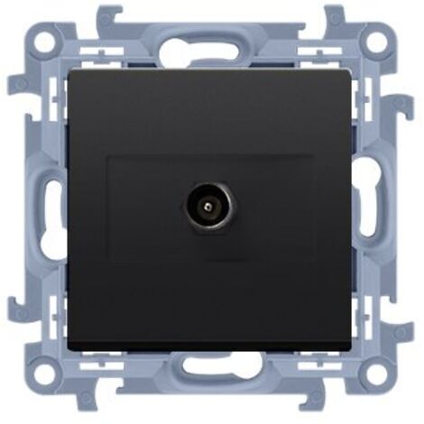 Toma de antena de un solo terminal (módulo). Para instalaciones individuales, negro mate, SIMON10