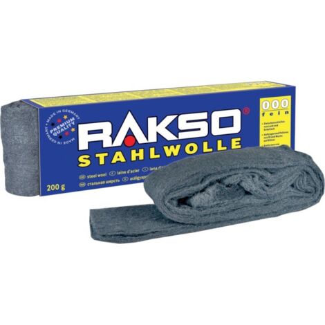 Lana de acero, 4 granos, grano grueso, para pulir, 200 g RAKSO