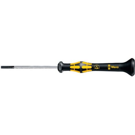 Destornillador electrónico ESD plano, Ancho : de la hoja : 2,5 mm, Espesor : de la hoja 0,40 mm, Largo de la hoja 80 mm, Largo total : 177 mm