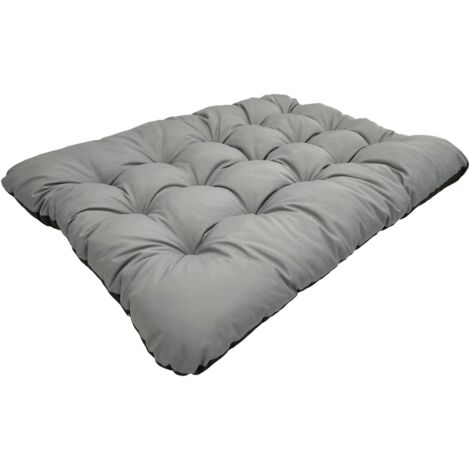 Cama para perros PRESTIGE con cojín, 120x80 cm, impermeable, color gris.
