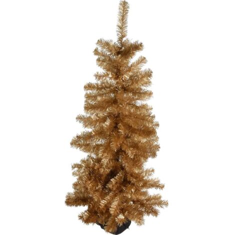 Árbol de Navidad de mesa galvanizado dorado 120 cm Ambiance (1/2)