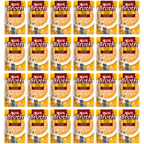 INABA CIAO Alimento húmedo para gatos con caldo sabor a pollo 24x40g (1/2)