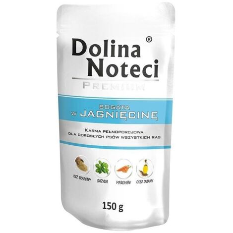 Alimento húmedo para perros Dolina Noteci Premium rico en cordero, 30 x 150 g