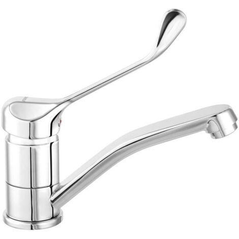 Grifería de lavabo bajo ALGEO MEDICO con caño giratorio, cromada. (1/3)