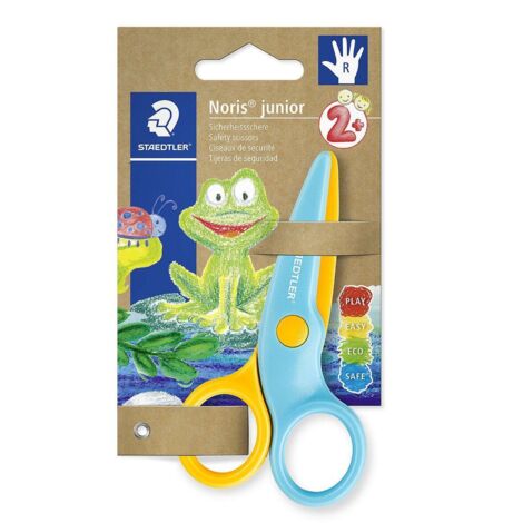 Tijeras infantiles de plástico, seguras, de 10 cm, ligeras, para diestros, 1 unidad. (1/3)