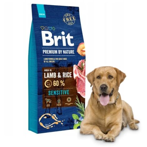 Alimento seco para perros BRIT Premium By Nature Sensitive Lamb 15 kg (1/4)