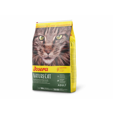 Alimento seco para gatos Josera Naturecat sin cereales, sabor pollo y salmón, 10 kg (1/2)