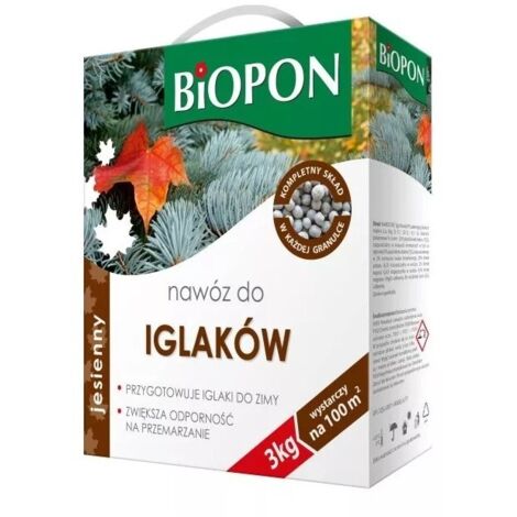 Fertilizante de otoño para coníferas, gránulos, caja con asa, 3 kg - BR BIO-1081
