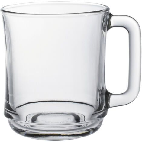 Vasos de cristal Duralex LYS con asa, 250 ml, transparentes - juego de 6