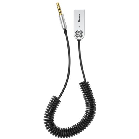 Cable receptor de audio Bluetooth 5.0 BA01, adaptador de audio con conector AUX, color negro. (1/5)