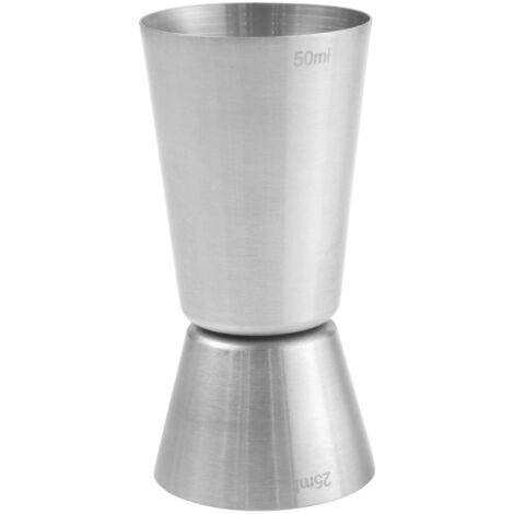 Medidor de alcohol de acero de doble cara para barman, 25/50 ml - Hendi 596722