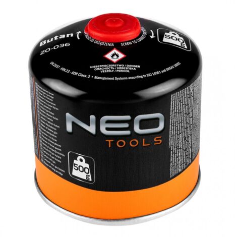 Cartucho de gas butano de 500 g, de rosca NEO 20-036 (1/5)
